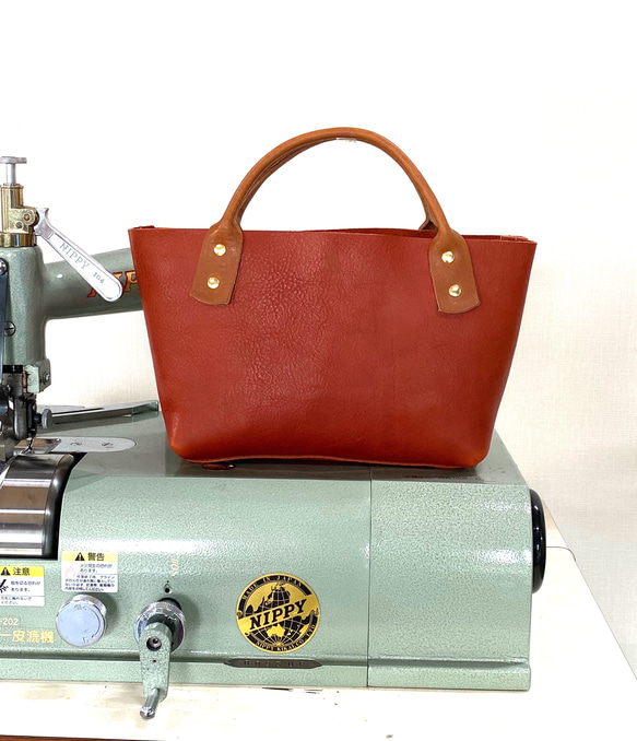 ハンドメイドとも ☆ハンドメイド☆ MOMOオリジナル トートバッグ 本革 made in japan