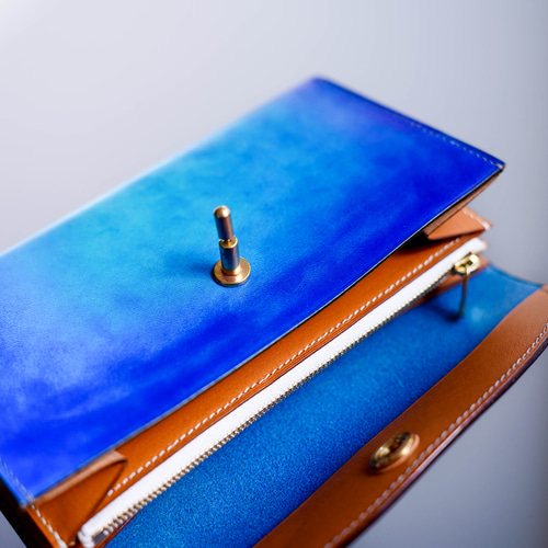 flap long wallet [ ブルーグラデーション ] 夜空 フラップロング