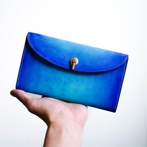 COTOCUL グラデーションブルー 財布 Amazon | [COTOCUL] 財布 レディース メンズ 本革 お札が折れない 大