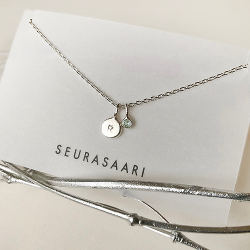 【日本未入荷】イニシャル刻印 ラージムーン ネックレス Silver Silver Necklace -Tsuchime Initial- シルバー ネックレス