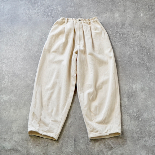 刺し子織ボンタンパンツ/カーキ/三河木綿 ロングパンツ UZUiRO 刺し子織ボンタンパンツ/カーキ/三河木綿 ロングパンツ UZUiRO