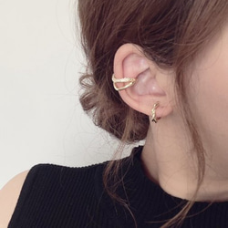 (全2色)Metal twist ear cuff 5枚目の画像