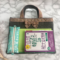 インド刺繍リボンのヌビバック ❤ 究極の一点物 韓国イブルレッスンバッグ 4枚目の画像