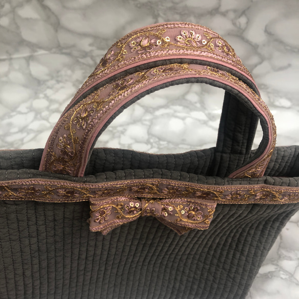 インド刺繍リボンのヌビバック ❤ 究極の一点物 韓国イブルレッスンバッグ 8枚目の画像