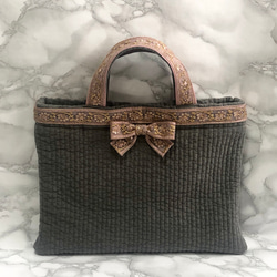 インド刺繍リボンのヌビバック ❤ 究極の一点物 韓国イブルレッスンバッグ 1枚目の画像