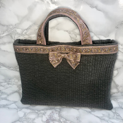 インド刺繍リボンのヌビバック ❤ 究極の一点物 韓国イブルレッスンバッグ 5枚目の画像