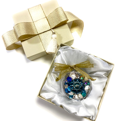 東京切子コンパクトミラー　ひまわり　Jewelry Box 　クリアー・パープル 5枚目の画像