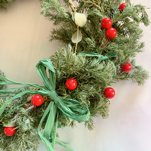 送料込】コニファーのクリスマスリース☆土台にも♪ ドライフラワー