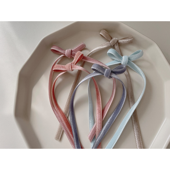 velor clip long ヘアアクセサリー ヘアクリップ キッズ ベビー