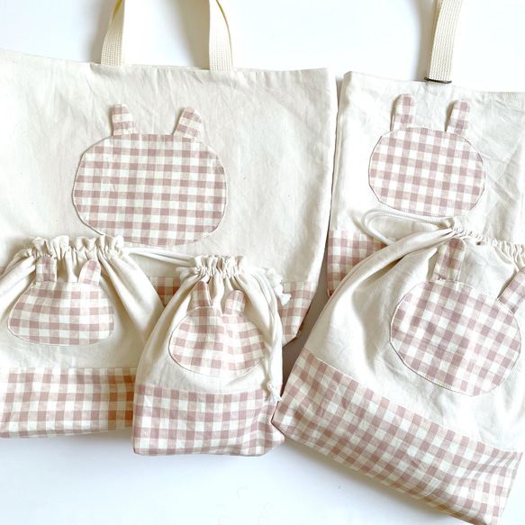 オーダーページギンガムチェックフリル入園入学グッズ