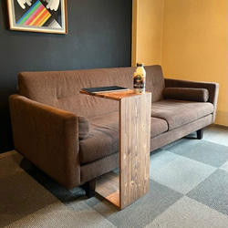 人をダメにするサイドテーブル (ダーク色) シンプルデザイン ローテーブル2way ストーリア (Storia) 3枚目の画像