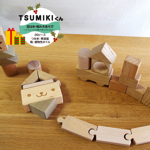 TSUMIKIくん』～積み木・型はめ遊び・くるまや動物が作れるよ～【出産