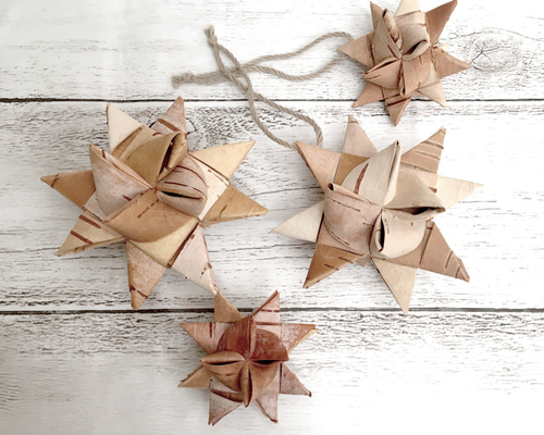 北欧☆白樺 星のオーナメント☆クリスマス その他インテリア雑貨