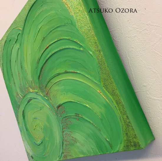 黄緑のREIKI ART IRONOE－30センチ×30センチ 91,300円