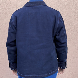 濃紺藍染めカバーオールジャケット　１２.０オンス 男女兼用 12枚目の画像