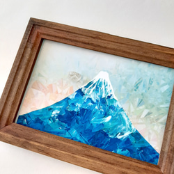 〈青の富士山〉天然石アート 3枚目の画像