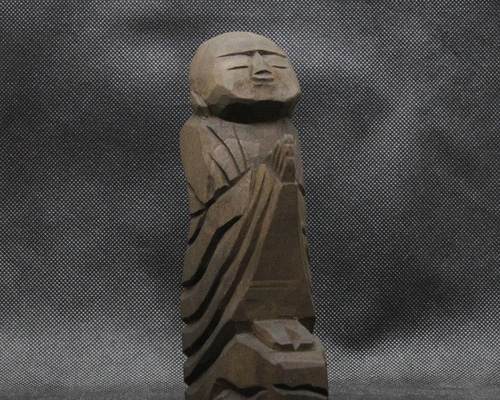 善財童子（16cm jk4116）仏像 円空仏 摸刻 木彫 彫刻 円空工房Z