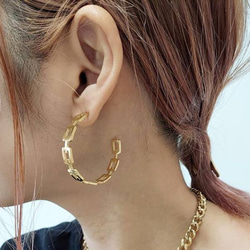 big gold hoop pierce RP047 1枚目の画像