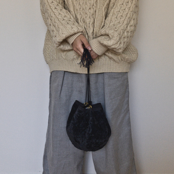 linen velvet bag 《クリスマスシーズン限定》 6枚目の画像