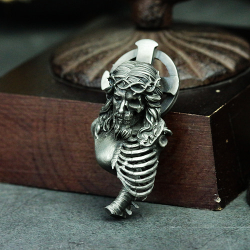 聖金曜日 925 シルバー ペンダント ネックレス、神と悪魔のキリスト教