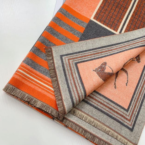 美品☆THROW☆カシミヤ混ストール☆大判マフラー☆リバーシブル☆白