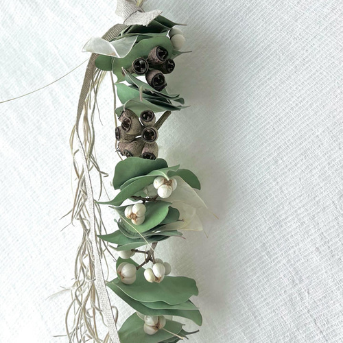 ポポラスのガーランド / ドライフラワー ユーカリ クリスマス スワッグ