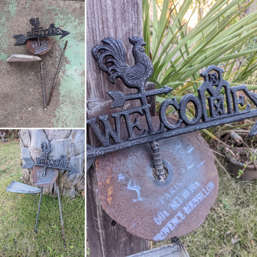 手作りのガーデンピック（風見鶏） ジャンクガーデン/ ガーデン
