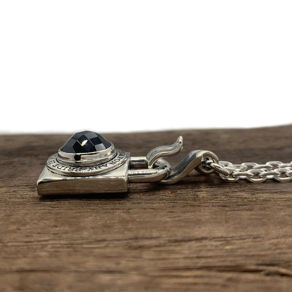 南京錠 ネックレス/シルバー925 つけっぱなし/シルバーネックレス メンズ/パンクロック/男性へのプレゼント/137 IS