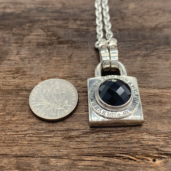 南京錠 ネックレス/シルバー925 つけっぱなし/シルバーネックレス メンズ/パンクロック/男性へのプレゼント/137 IS