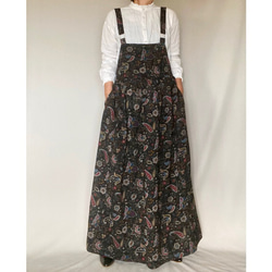 apron dress (black paisley) 14枚目の画像