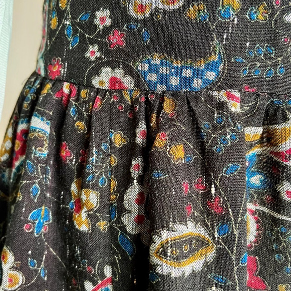 apron dress (black paisley) 12枚目の画像