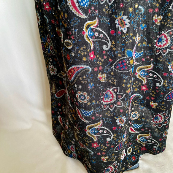 apron dress (black paisley) 9枚目の画像