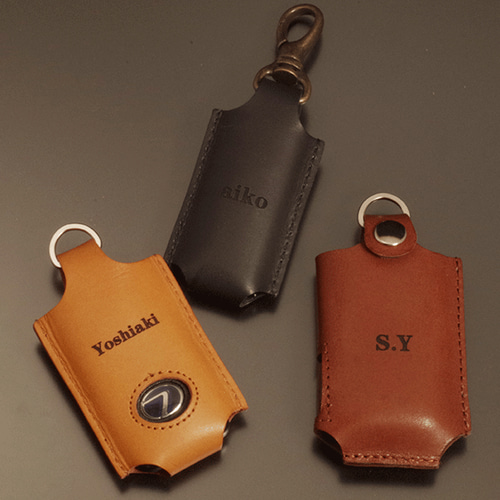 文化シャッター セレカード3 対応 本革リモコンキーケース 名入れ