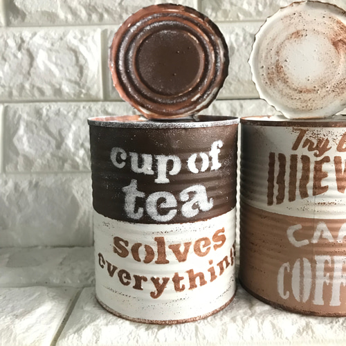 リメ缶 リメイク缶 【受注制作】業務用中サイズ 2個セット プランター