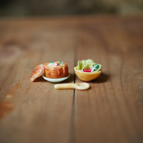 【専用出品】ホワイトシチュー　ハンドメイド　ミニチュアフード　ミニチュアパン ミニチュア・パンシチューのセット その他置物 maron 通販