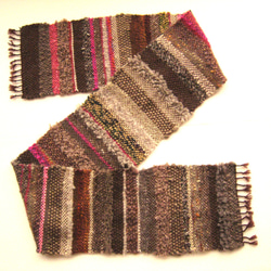 毛糸の手織りマフラー215 3枚目の画像