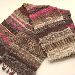 毛糸の手織りマフラー215 1枚目の画像