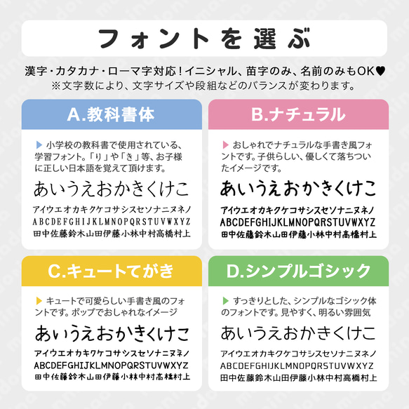 [洋服タグ用] アイロン不要 貼るだけ!! タグ用 カット済み お名前フレークシール (どうぶつビスケット) 7枚目の画像