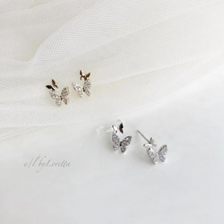 (全2色)Butterfly crystal piece/ear cuff 1枚目の画像