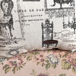 ♡セール♡  スペイン製 ゴブラン織り シックなアンティークチェア柄 クッションカバー① 45×45cm用 8枚目の画像