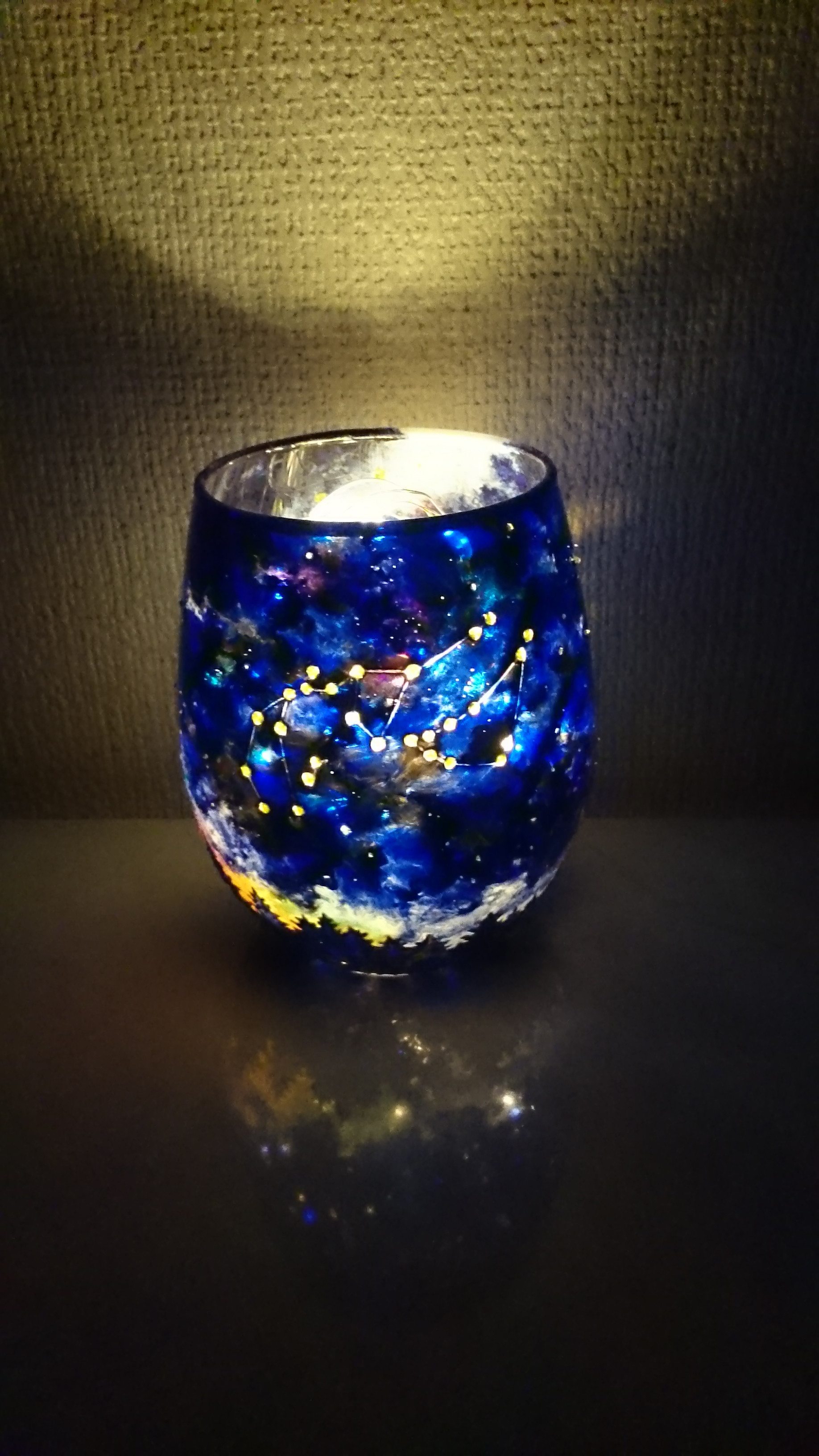 星座シリーズ 獅子座と乙女座のキャンドルホルダー