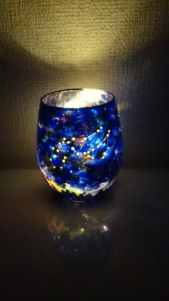 星座シリーズ 山羊座と水瓶座のキャンドルホルダー キャンドル