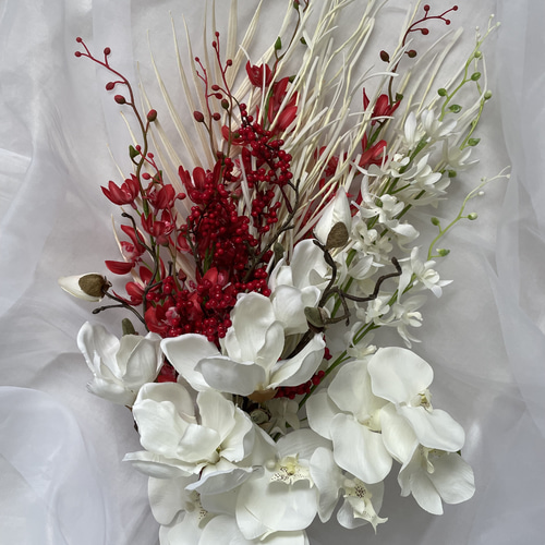 胡蝶蘭、マグノリア、ウェディングブーケ、和装ブーケ ブーケ Maman