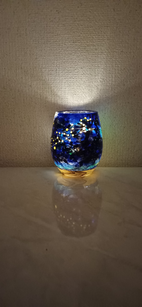 星座シリーズ 獅子座と乙女座のキャンドルホルダー