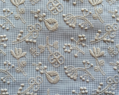 C&S ミナペルホネン field of flower《check blue》50cm×50cm 生地