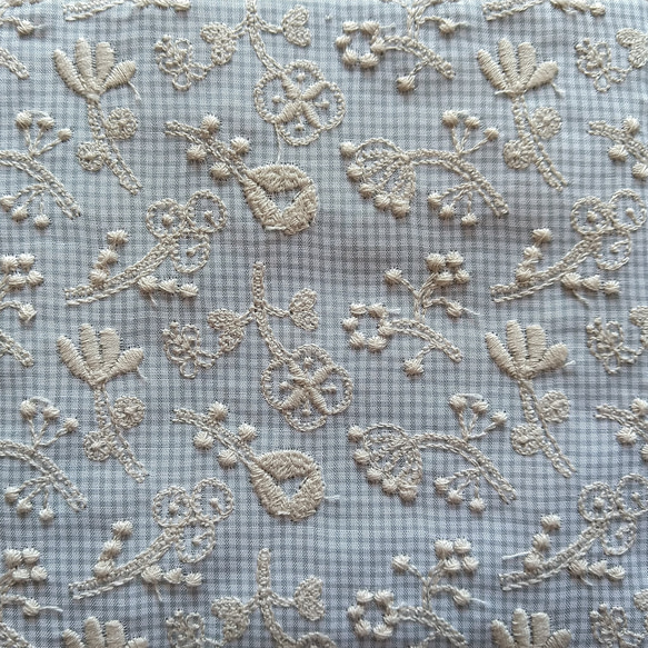ミナペルホネン flower beads ブルゾン 36 ネイビー　刺繍 C&S ミナペルホネン field of flower《check blue》50cm×50cm 生地