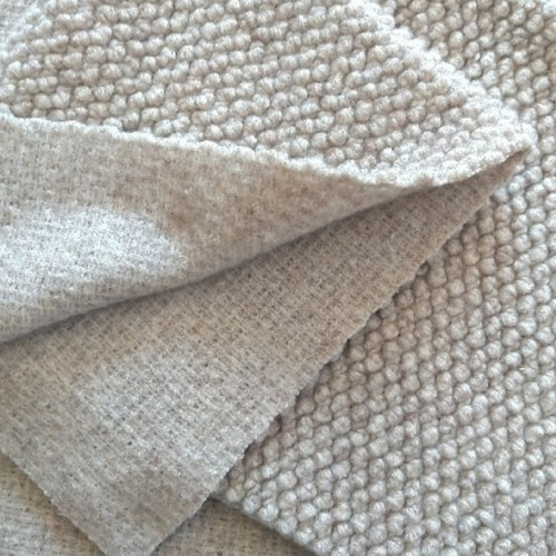 C&S ぽこぽこウールニット40×70cm クルミ(レシピ付き) 生地