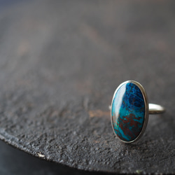 shattuckite azurite silver ring 10枚目の画像