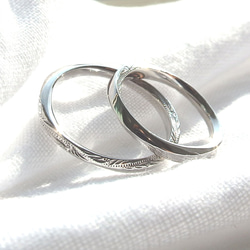 *＊さざ波フォルムのペアリング＊* ハワイアン マリッジリング 結婚指輪 〈2本セット〉 3枚目の画像
