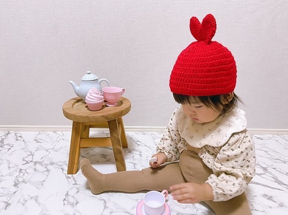 うさちゃん帽子 キッズ用 帽子(ベビー・キッズ) handmade Regen Bogen 